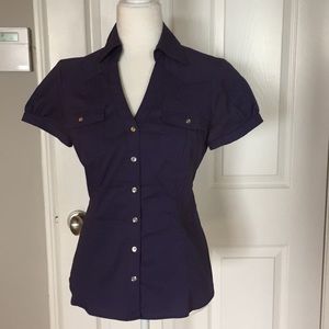 Purple fitted blouse